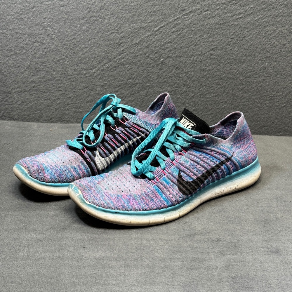 Nike Free RN Flyknit Women's 9.5 Running Shoes Multicolor 831070-401